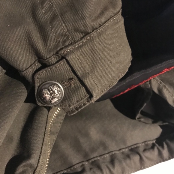 Nora Barth made in Italy parka fur hood, army green M - Picture 5 of 11